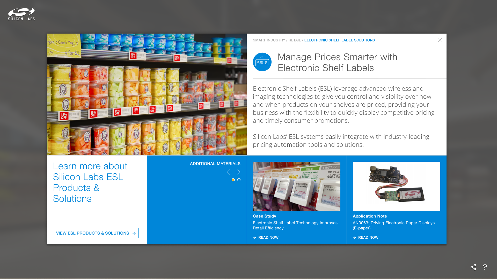 Silicon Labs: Virtual Store